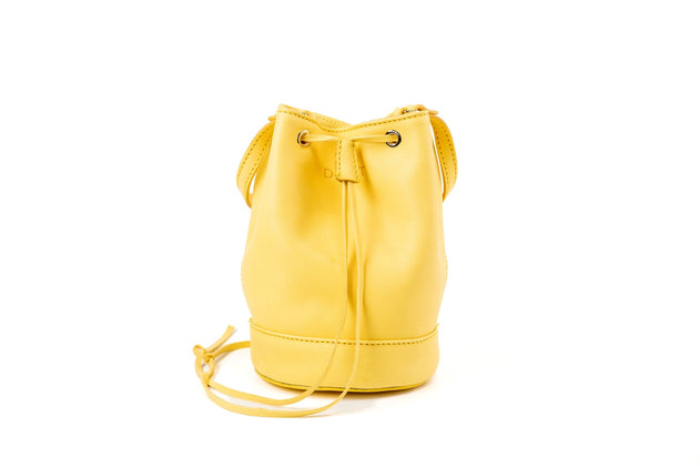 Chelsea Leren Bucket Tas Geel