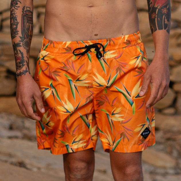 Swim Shorts Bird of Paradise Orange