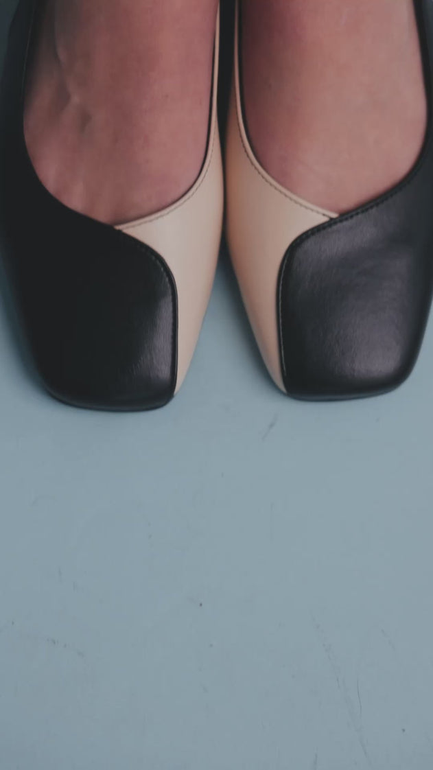 Diana Ballerina's Zwart / Beige