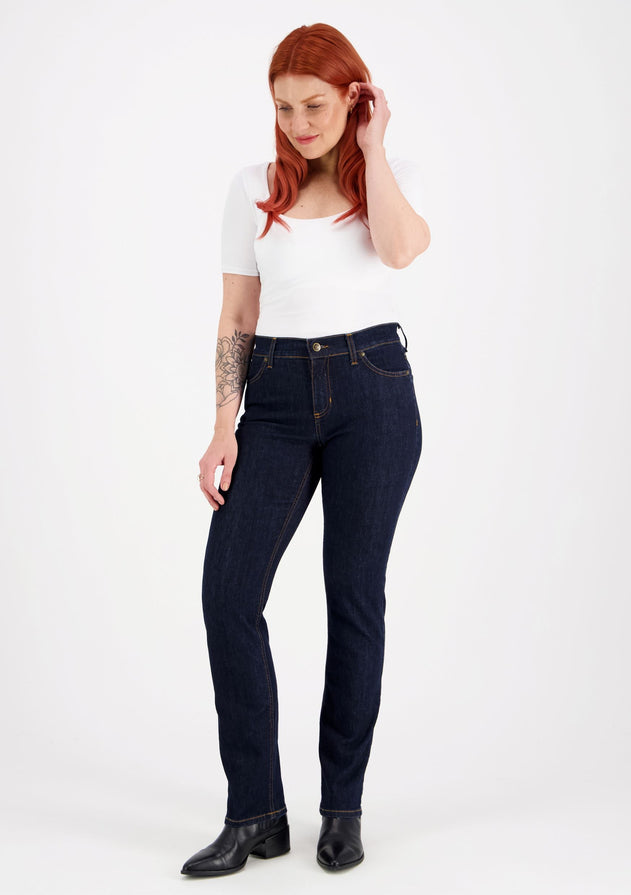 Carla Straight Fit Jeans Dark Blue
