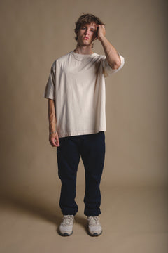 Heren T-shirt Pearled Ivory White