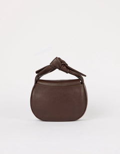 Coco Croissant Tas Chocoladebruin, Soft Grain leer