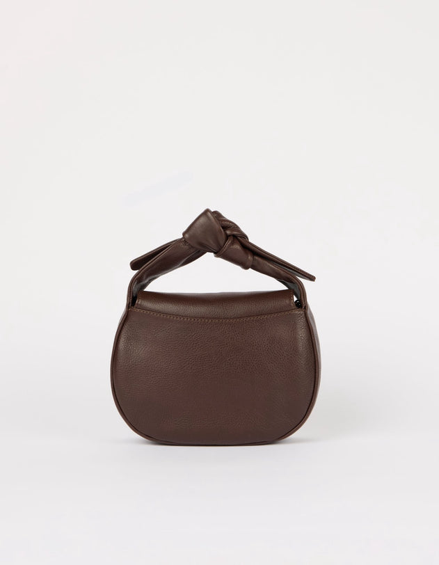 Coco Croissant Tas Chocoladebruin, Soft Grain leer