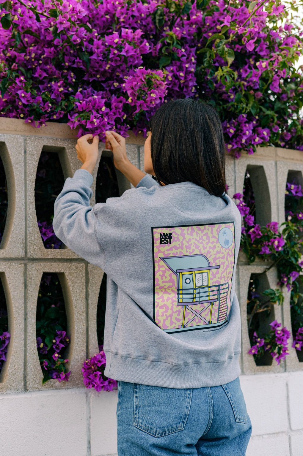 Dames Antonyo Marest x Trendsplant Art Hut Sweater Sport Grey