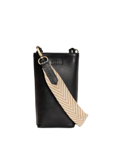 Charlie Phone Bag Classic Leather Black