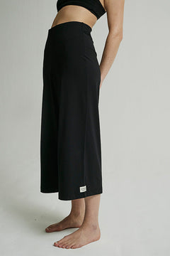 Cropped Wide Leg Pants Black