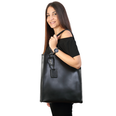 Leather Tote Mod 105 Black