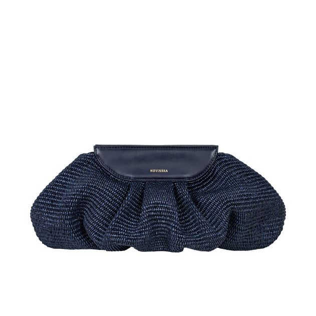 Raffia Cloud Bag Blue