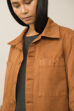 Helmut Unisex Organic Cotton Worker Overshirt Terracotta