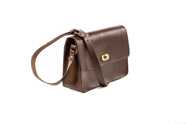 Santa Fe Leren Crossbodytas Donkerbruin