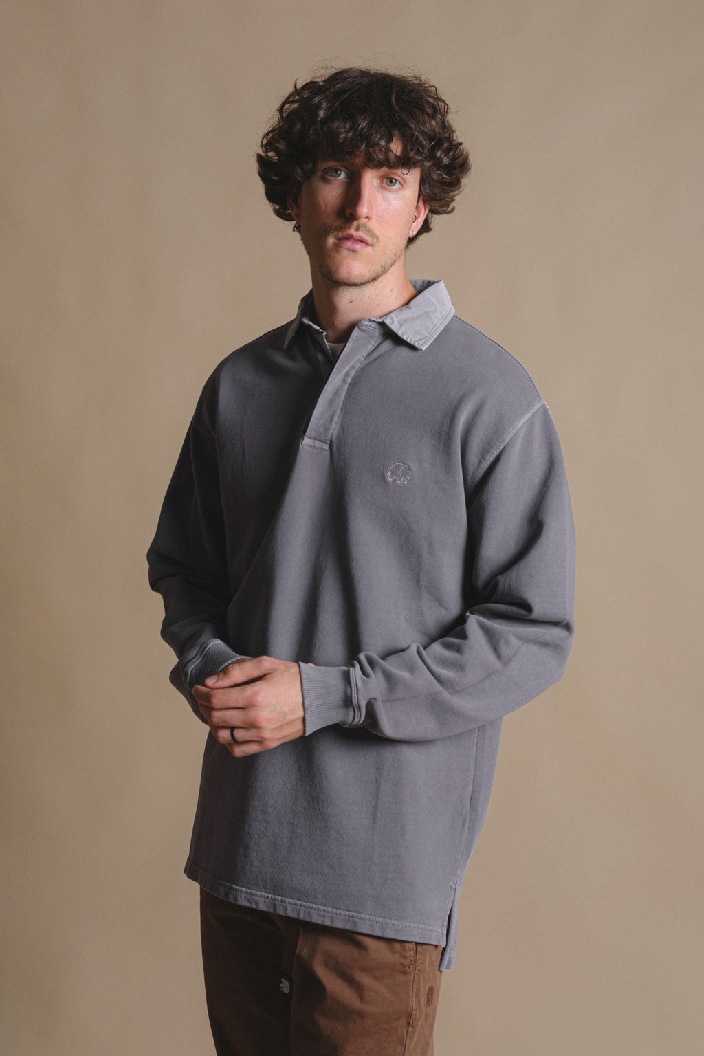 Polo Sweater Pewter Grey