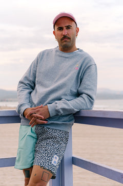 Heren Antonyo Marest x Trendsplant Art Hut Sweater Sport Grey