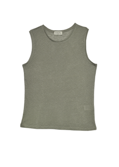 Sleeveless Linen Top Green