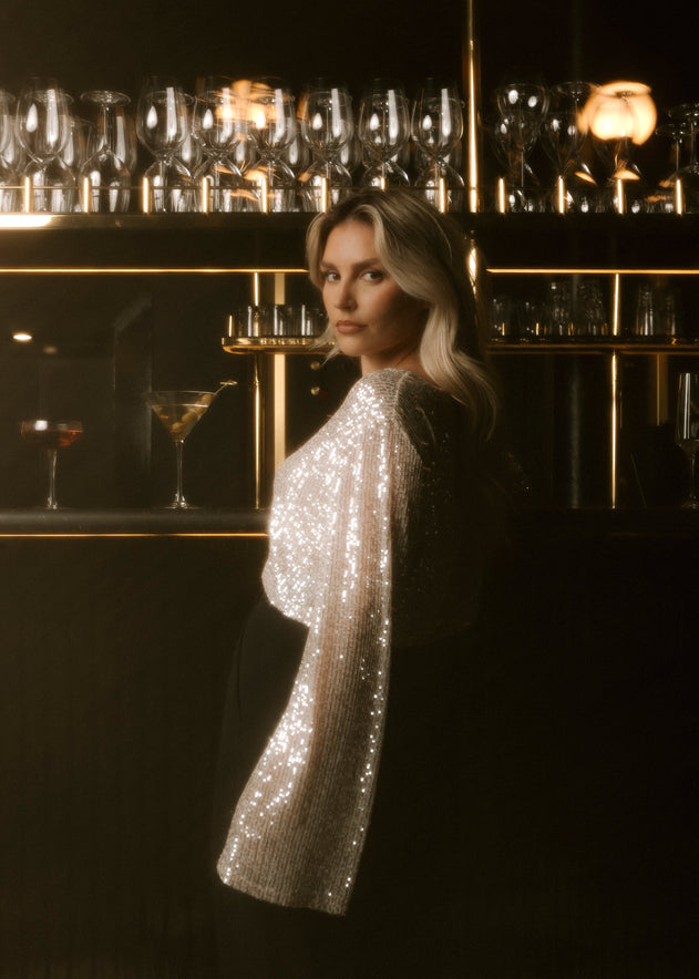 Rue Sequins Blouse Champagne