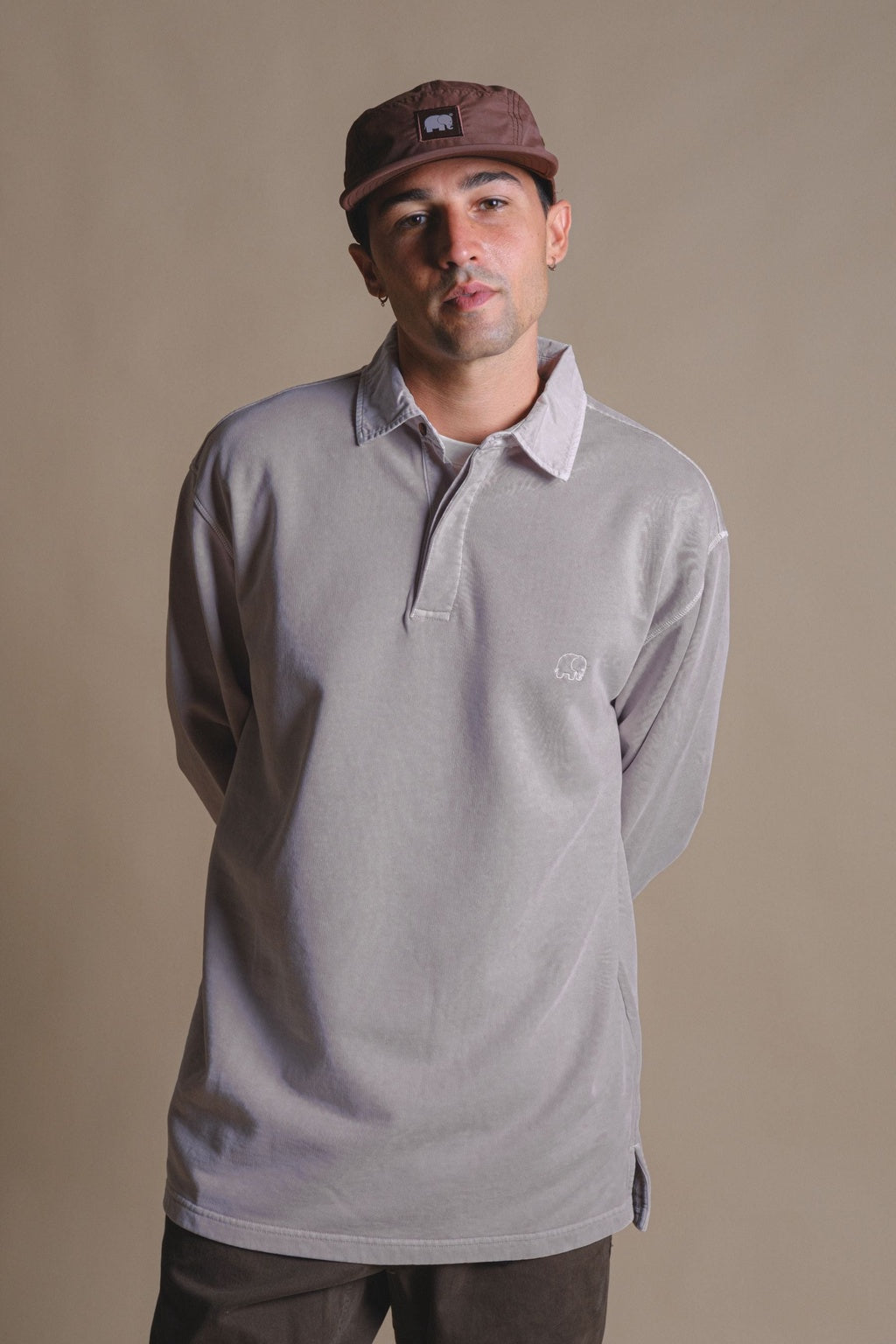 Polo Sweater Island Fossil Grey