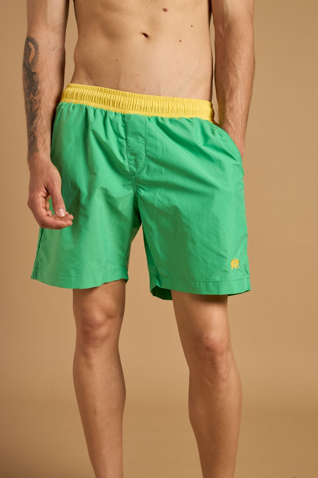 Color Block Zwemshort Spring Green