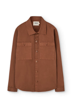 Helmut Unisex Organic Cotton Worker Overshirt Terracotta
