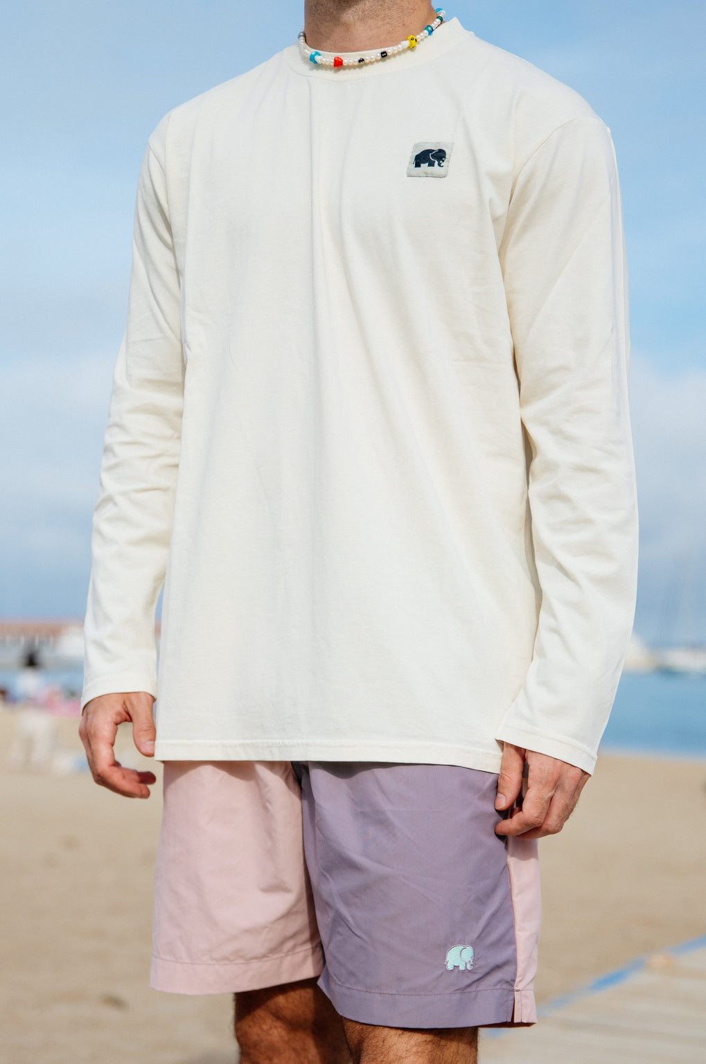 Color Block Zwemshort Mauve Purple