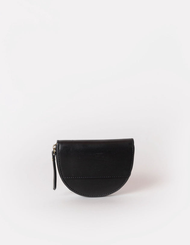 Laura Muntportemonnee Zwart, Classic leer