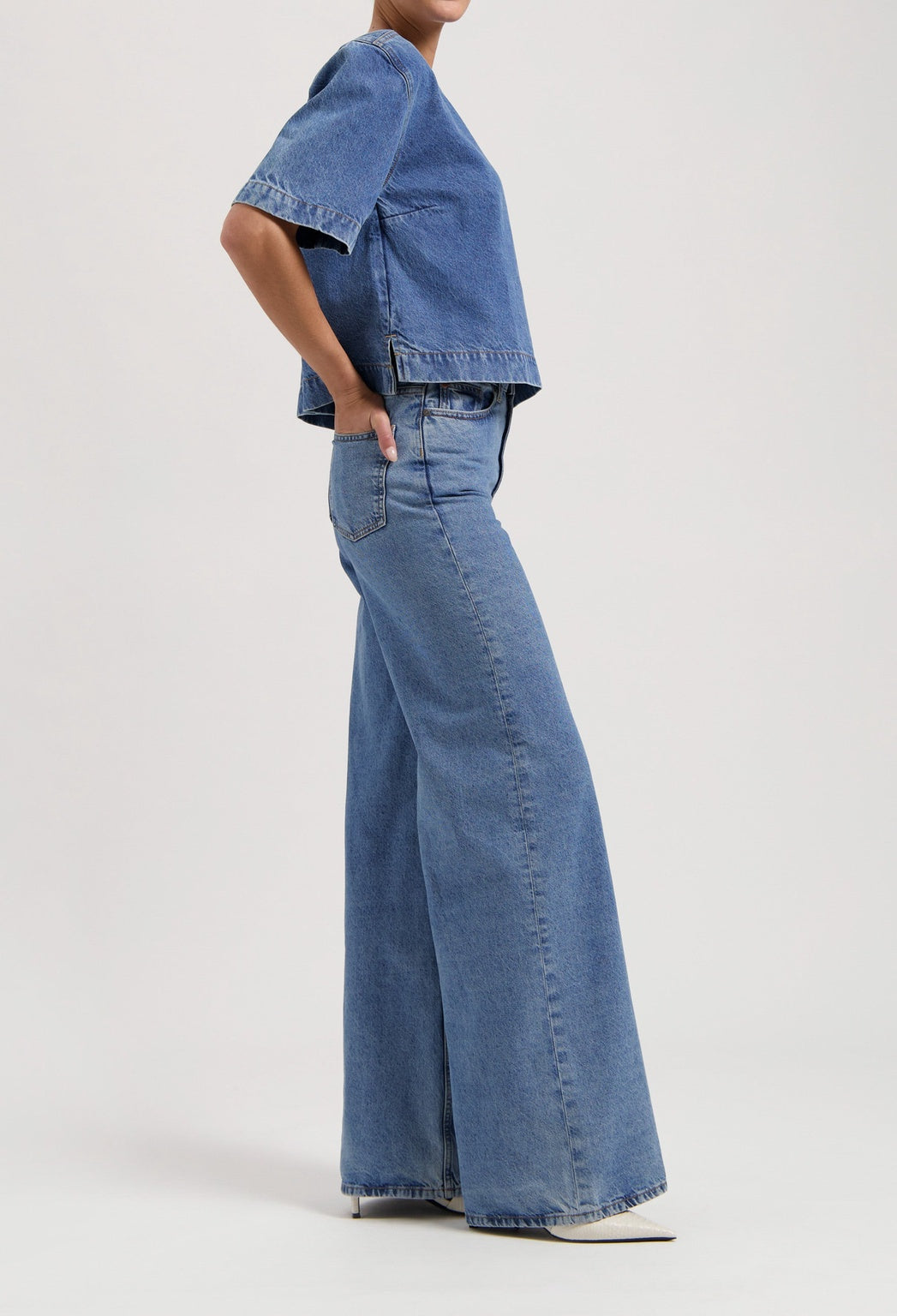 Sara High Loose Jeans Stone Vintage
