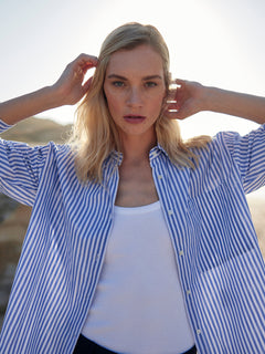 Organic Cotton Oversized Stripe Shirt