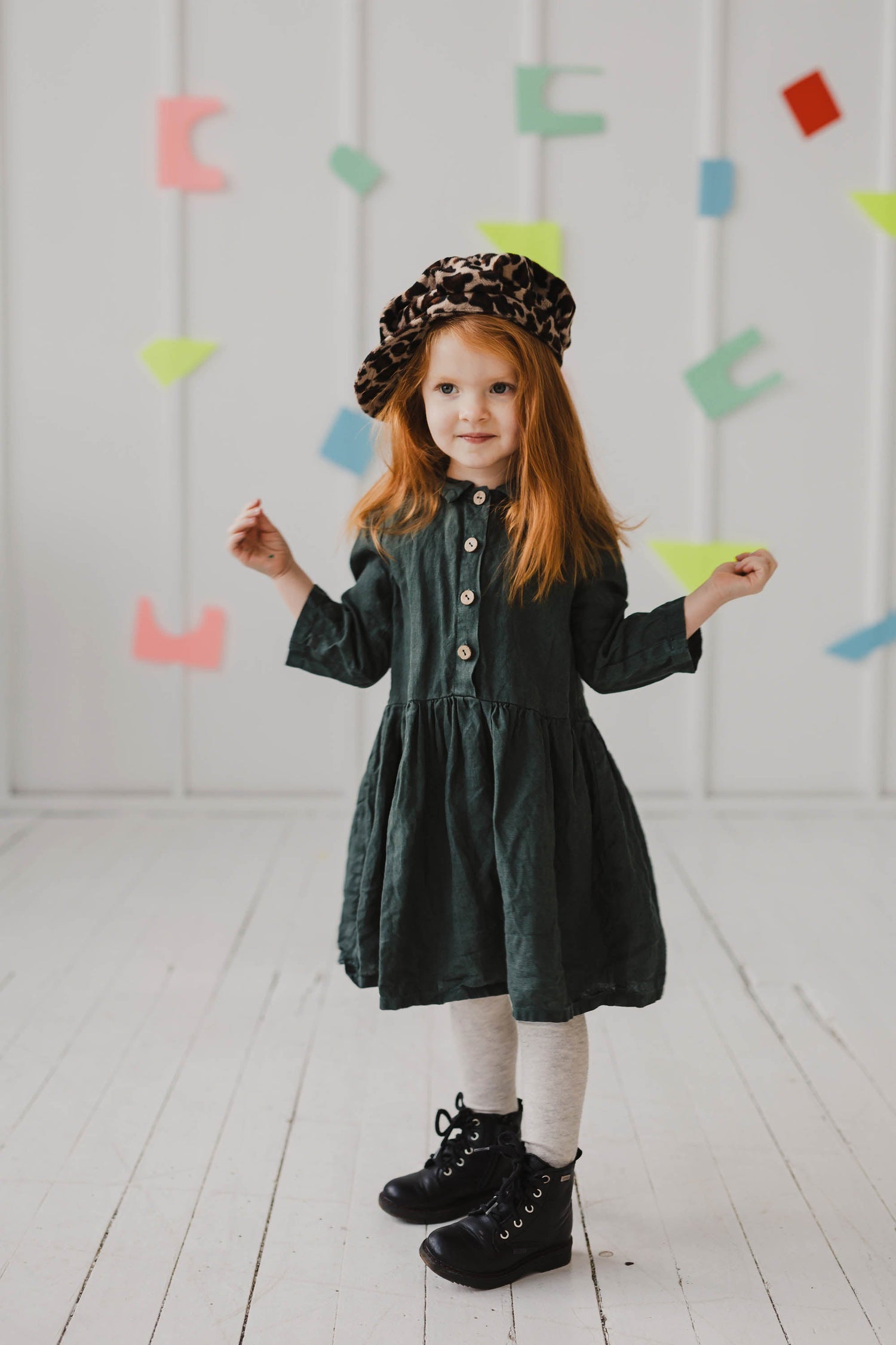 Kids' Medeina Linen Dress