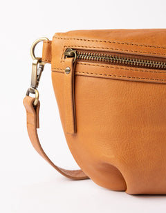 Milo Soft Grain Leather Bum Bag Oak Brown