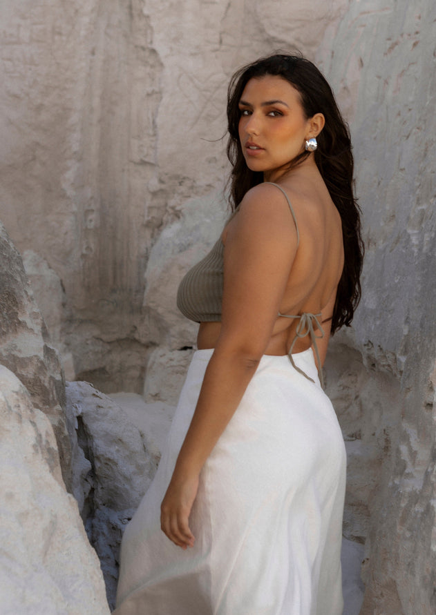 Aruba Backless Top Green