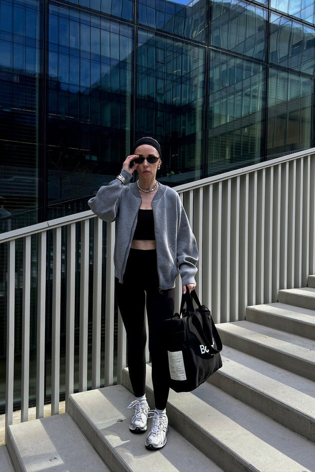 Onda Merino Bomber Jacket Light Grey