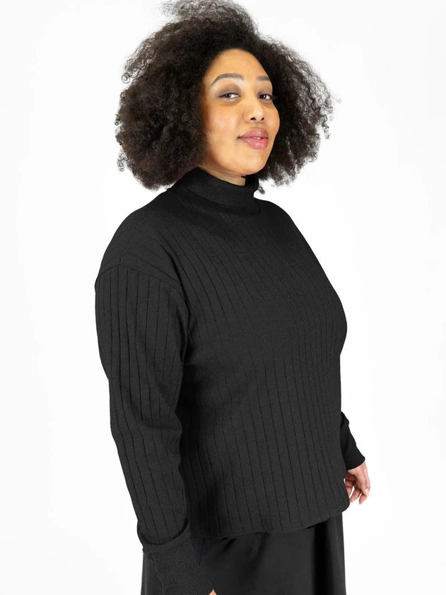 Aalis Ribb Shirt Black
