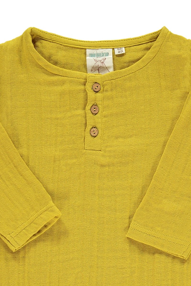 Baby's Muslin Jumpsuit Mustard