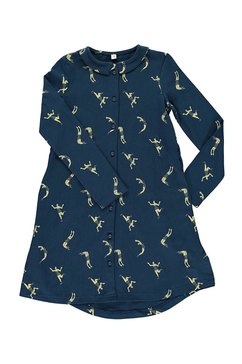 Kinder Blousejurk Marineblauw