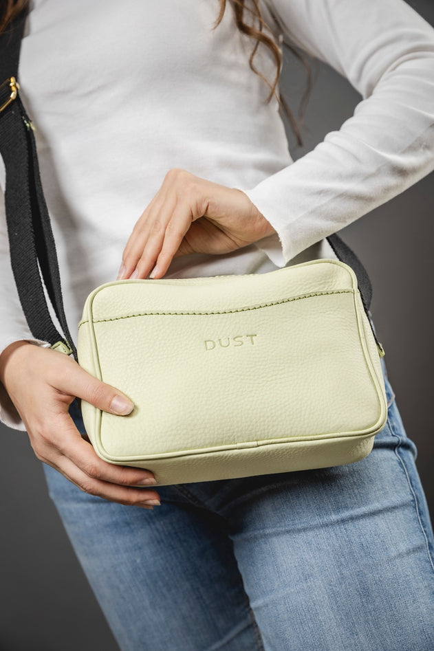 Sausalito Leren Crossbodytas Pistachio