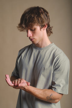 Heren T-shirt Dried Sage Green