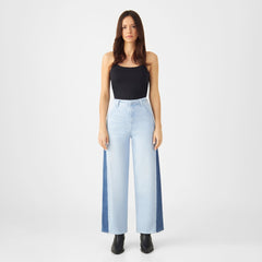 Blink Wide Cropped Jeans Two Tone