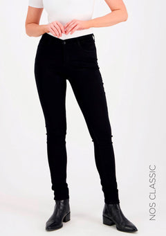 Legging Super Stretch Jeans Black Satin Finish