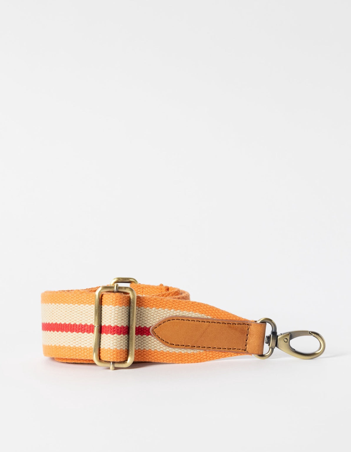 Striped Tasriem Oranje, Rood & Cognac