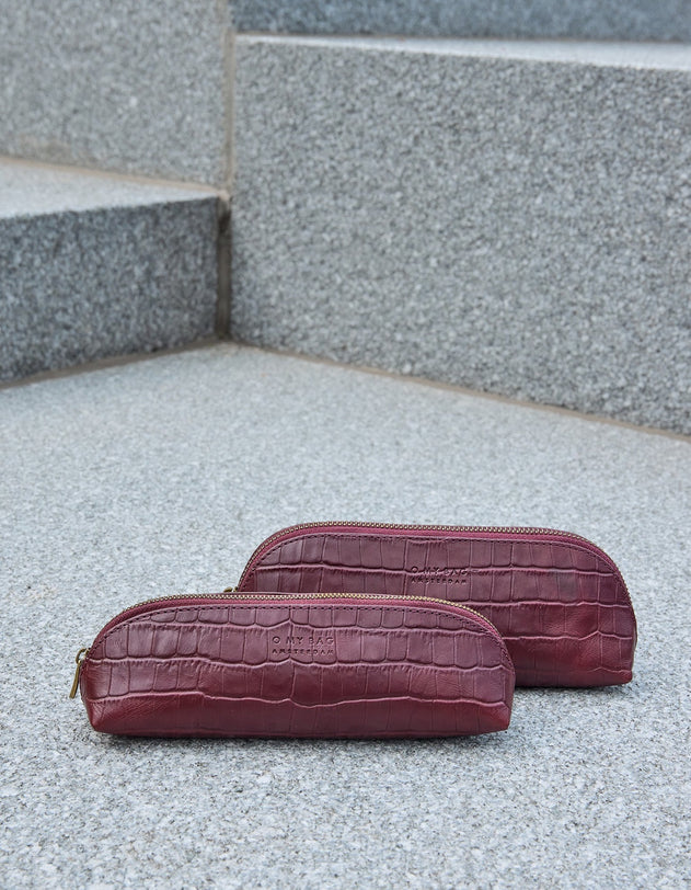 O My Bag Etui Klein Donkerkersrood