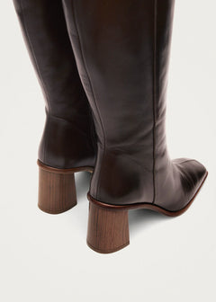 East Leather Boots Coffee Brown