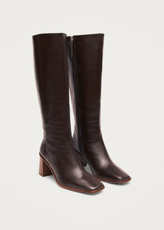 East Leather Boots Coffee Brown