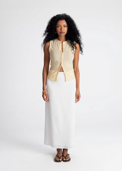 Chiara Fitted Top Butter Yellow