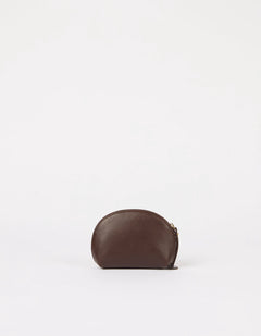 Make up Case Small Soft Grain Chocolate Brown