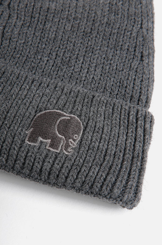 Safor Rib Knit Muts Heidegrijs
