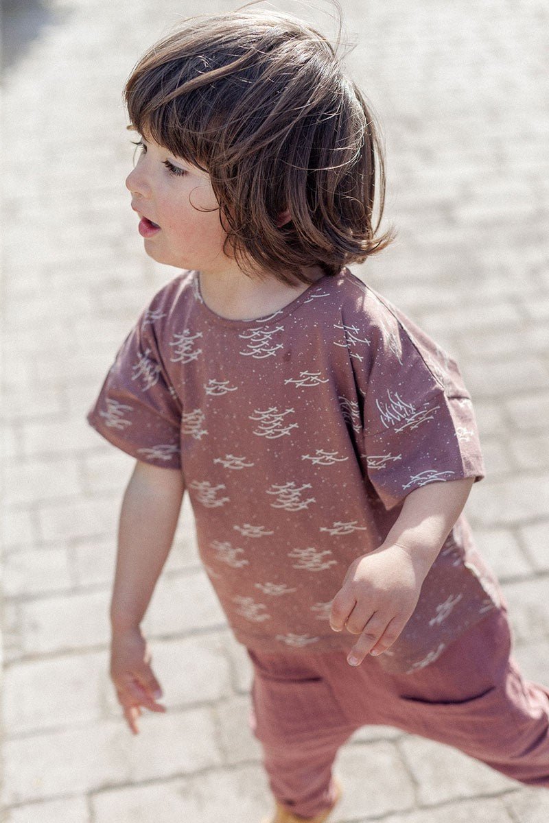 Erin Kinder T-shirt Fish School Mauve