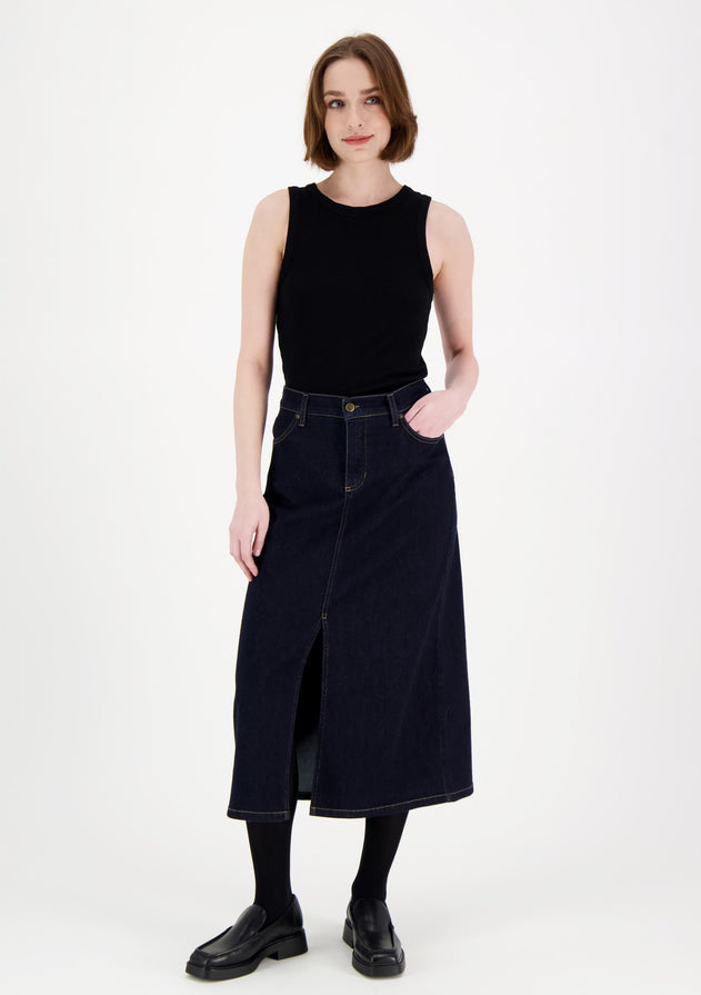 Elle Denim Skirt Dark Blue