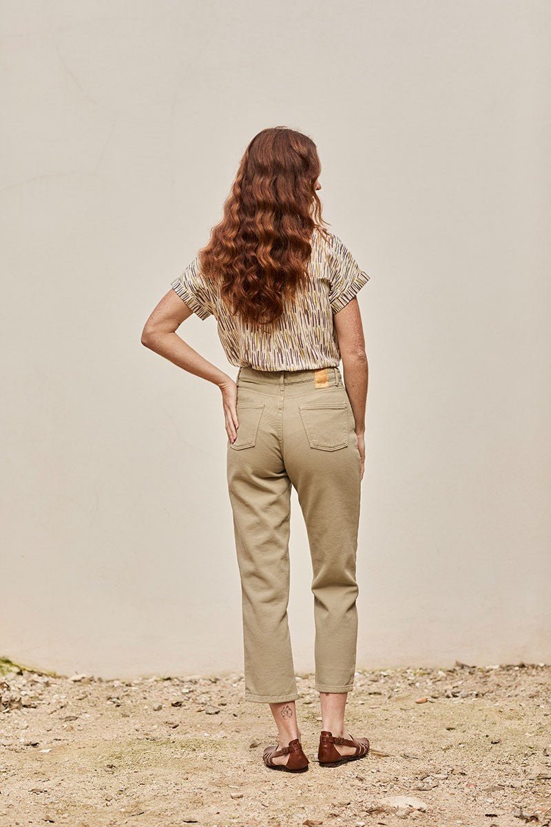 Finna Straight Trousers Dry Green