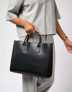 Jackie Classic Leather Bag Black