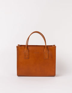 Jackie Midi Bag with Leather Strap Classic Leather Chocolate Brown