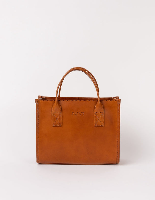 Jackie Midi Bag with Leather Strap Classic Leather Chocolate Brown