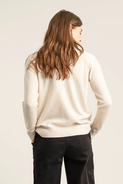 Komodo sand beige sweater, back view